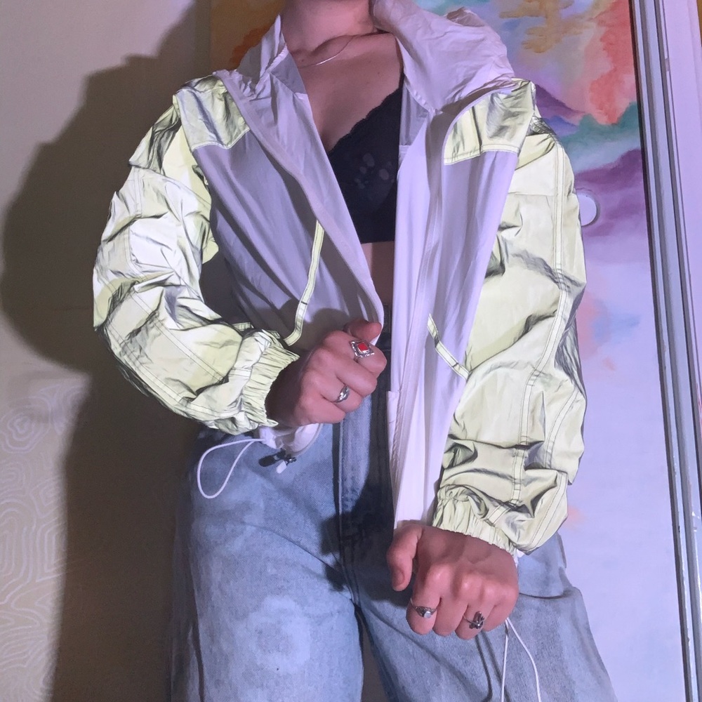 White Reflective Fila Windbreaker 🕷